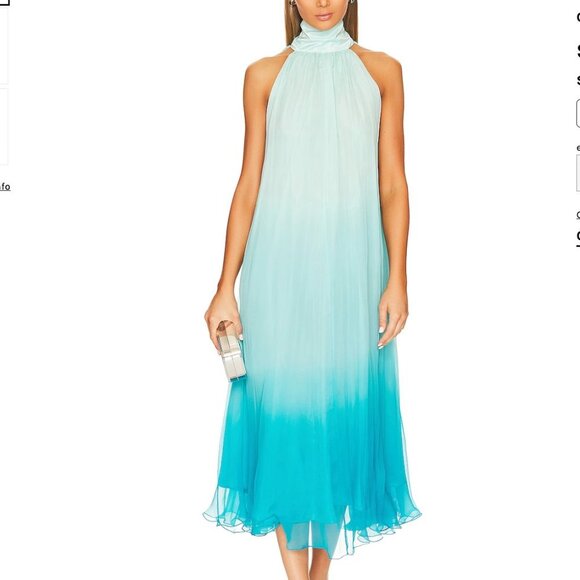 NWT Azeeza Atwood Midi Dress in Sky & Ocean size medium - Picture 2 of 7